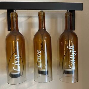 Pfaltzgraff 3-Bottle Sconce Hanging Tealight Candle Holder